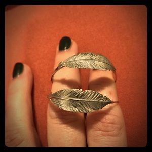 Sterling Silver Feather Hoops